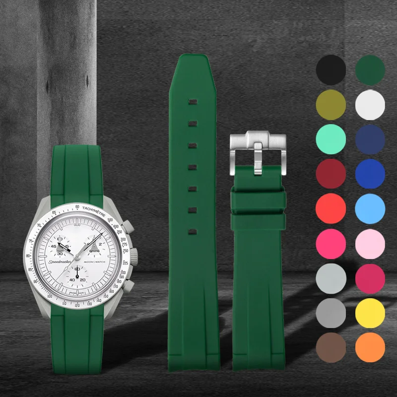 

Ремешки для часов из фторкаучука FKM с изогнутым концом, 20 мм, для серии Rolex Submariner