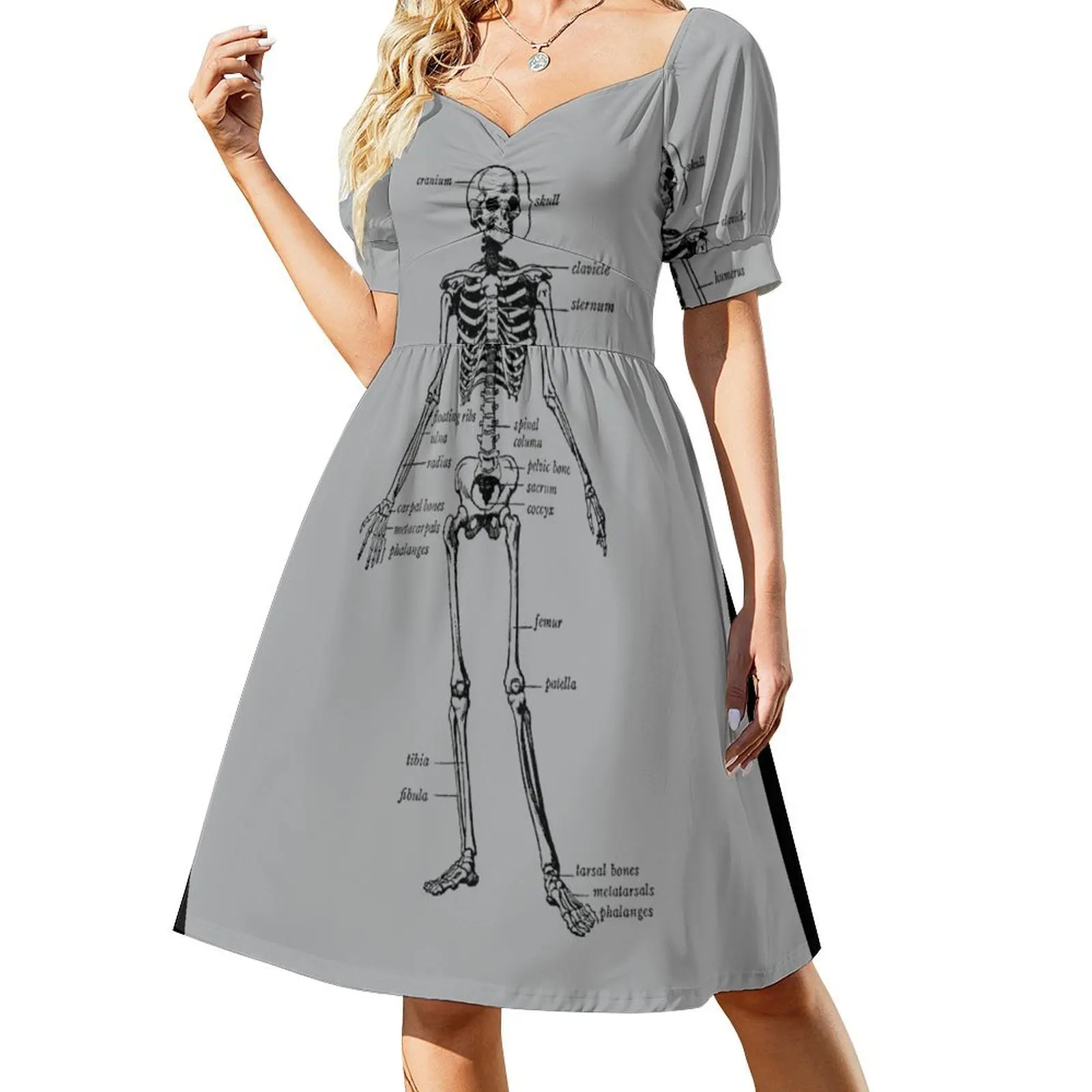 

human skeleton Sleeveless Dress Women's skirt evening dress woman Woman clothes