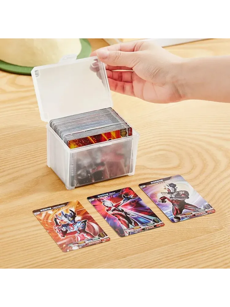 2/4PCS Kleine Halbtransparente Kunststoff Karten Fällen Ordner Matte Flip-Top Schmuck Box Zubehör Lagerung Organisieren verpackung Boxen