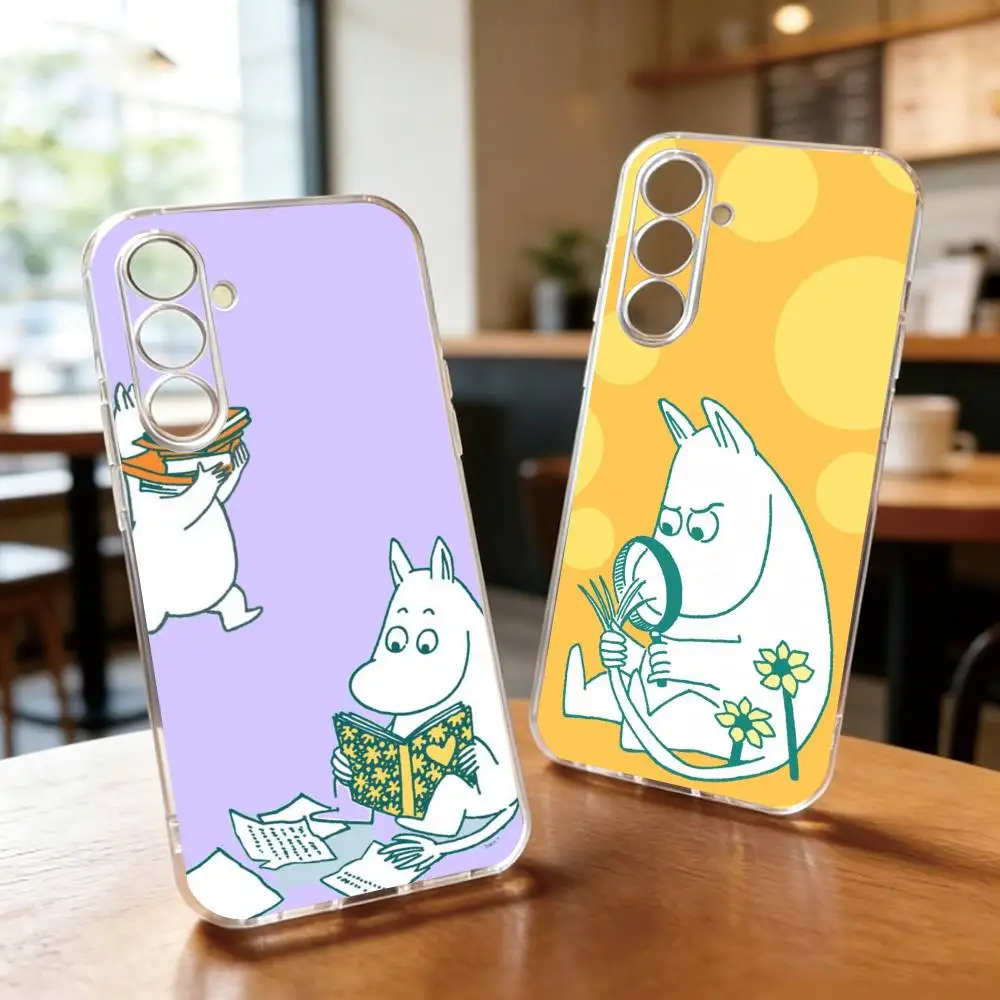 Cute M-Moomin Phone Case Transparent Silicone Soft For SamsungA10,12,20,21S,30,31,40,50,51,52,70,71