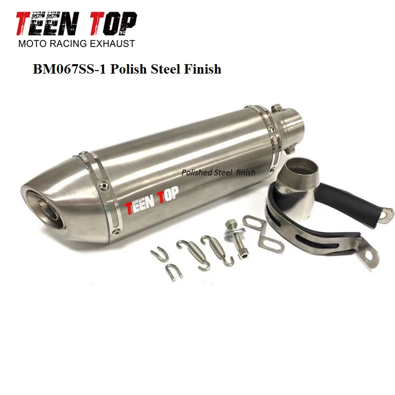 51mm Modified Motorcycle Muffler For BENELLI BN302 TNT300 BJ300/GS Tornado 302R 255R Exhaust Muffler 370mm Silencieux DB Killer