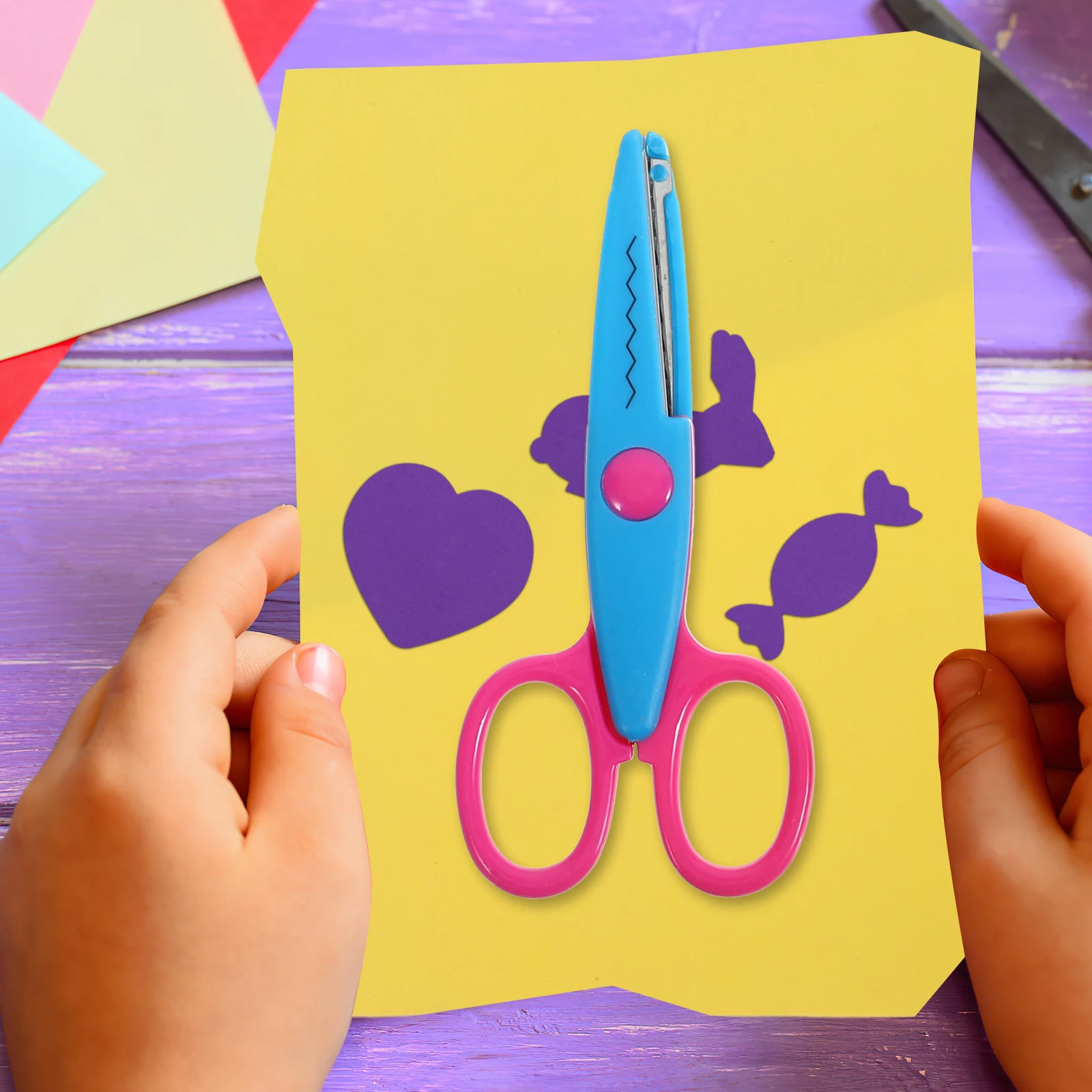 12pcs Scissors For Students Safety Cutting Craft Art School Home Use Multipurpose Diy Scrapbooking Paper Trimmer Craft