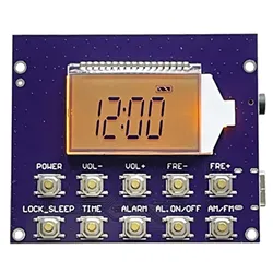 Full-Band MW FM SW Radio Receiver Module Digital Clock LED Display 87-108MHz Frequency Modulation Station Auto Storage