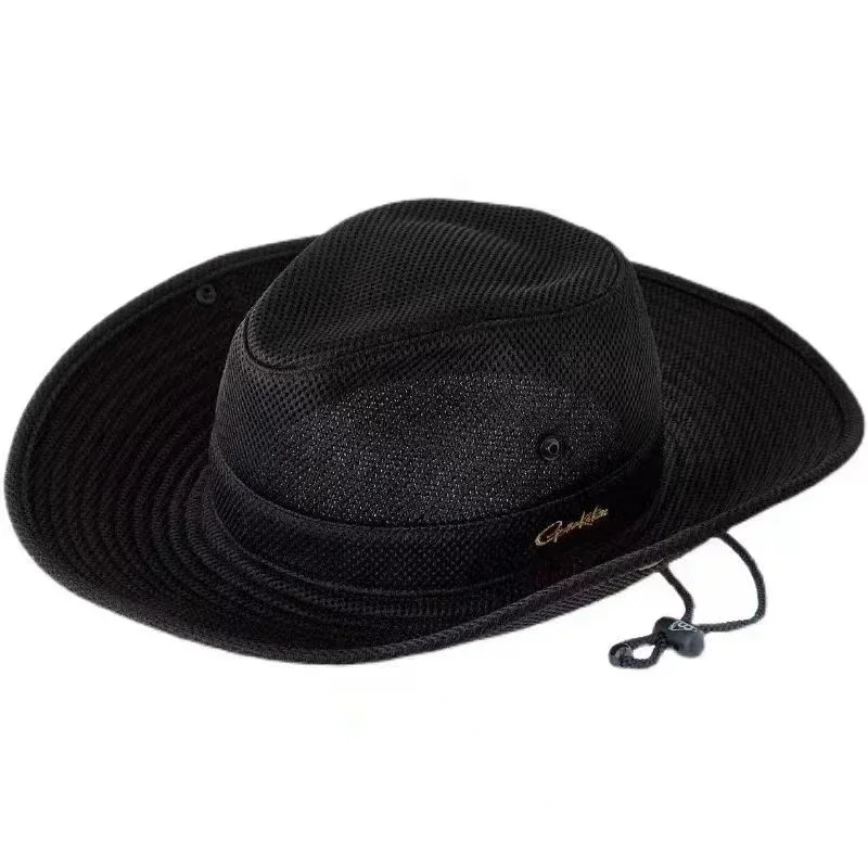 Gamakatsu-Sombrero de ala ancha para pesca de carpa, gorra de protección solar impermeable con correa ajustable para la barbilla, sombreros de cubo Unisex para senderismo al aire libre