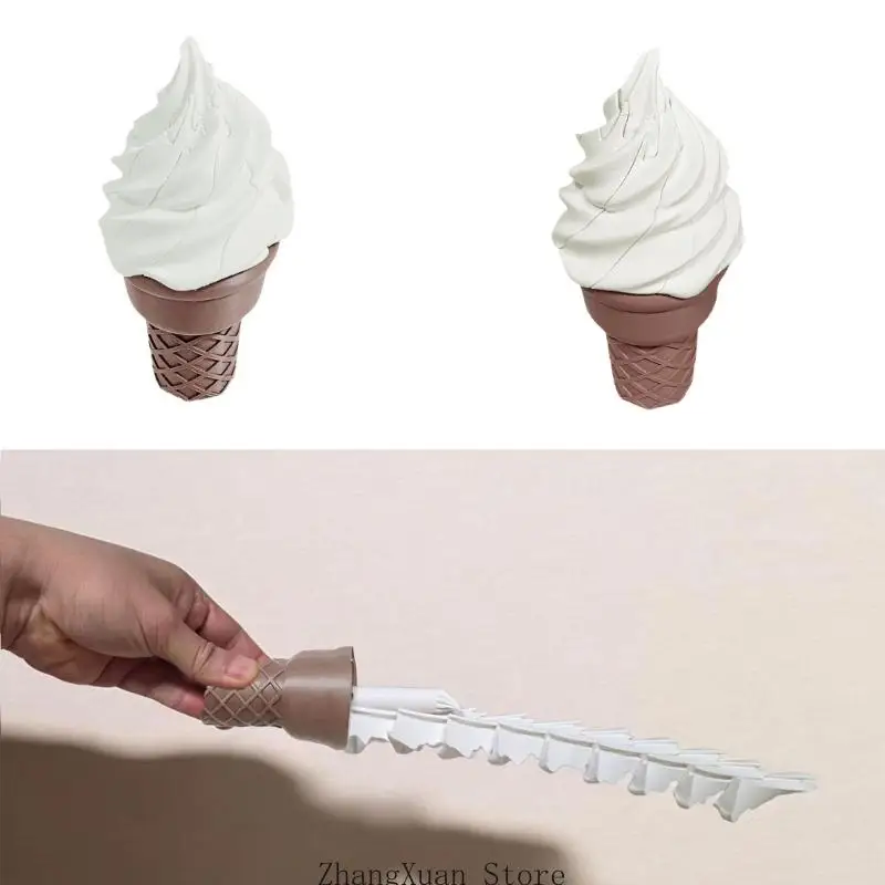 Eiscreme-Schreibtischspielzeug mit einziehbarem Design für Studenten, Büros und Regale 3XUF – Detail 9