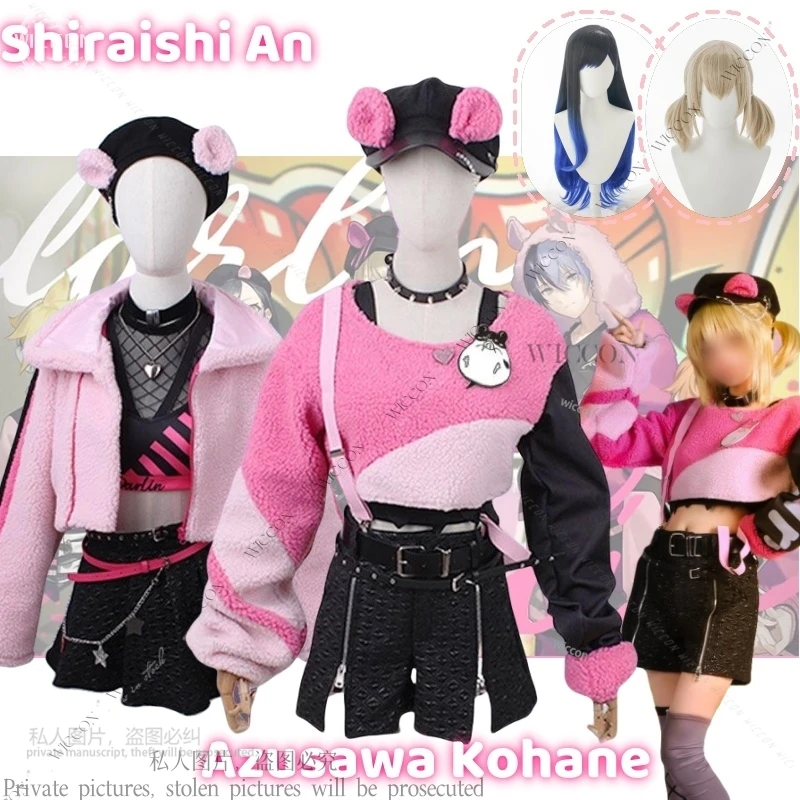 Azusawa Kohane Shiraishi An Anime Project Sekai Colorful Stage Feat Awakening Beat Eater VBS Cosplay Costume Wig Coat Role Play