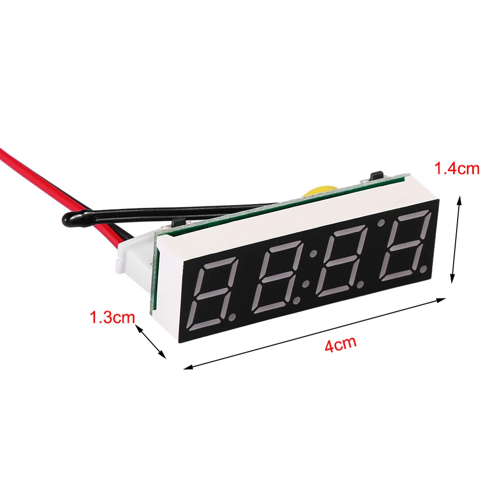 3 in 1 Car Temperature Clock LED Display Digital Clock Voltage Tester Luminous Electric Voltage Meter 12V Automobile Accessories
