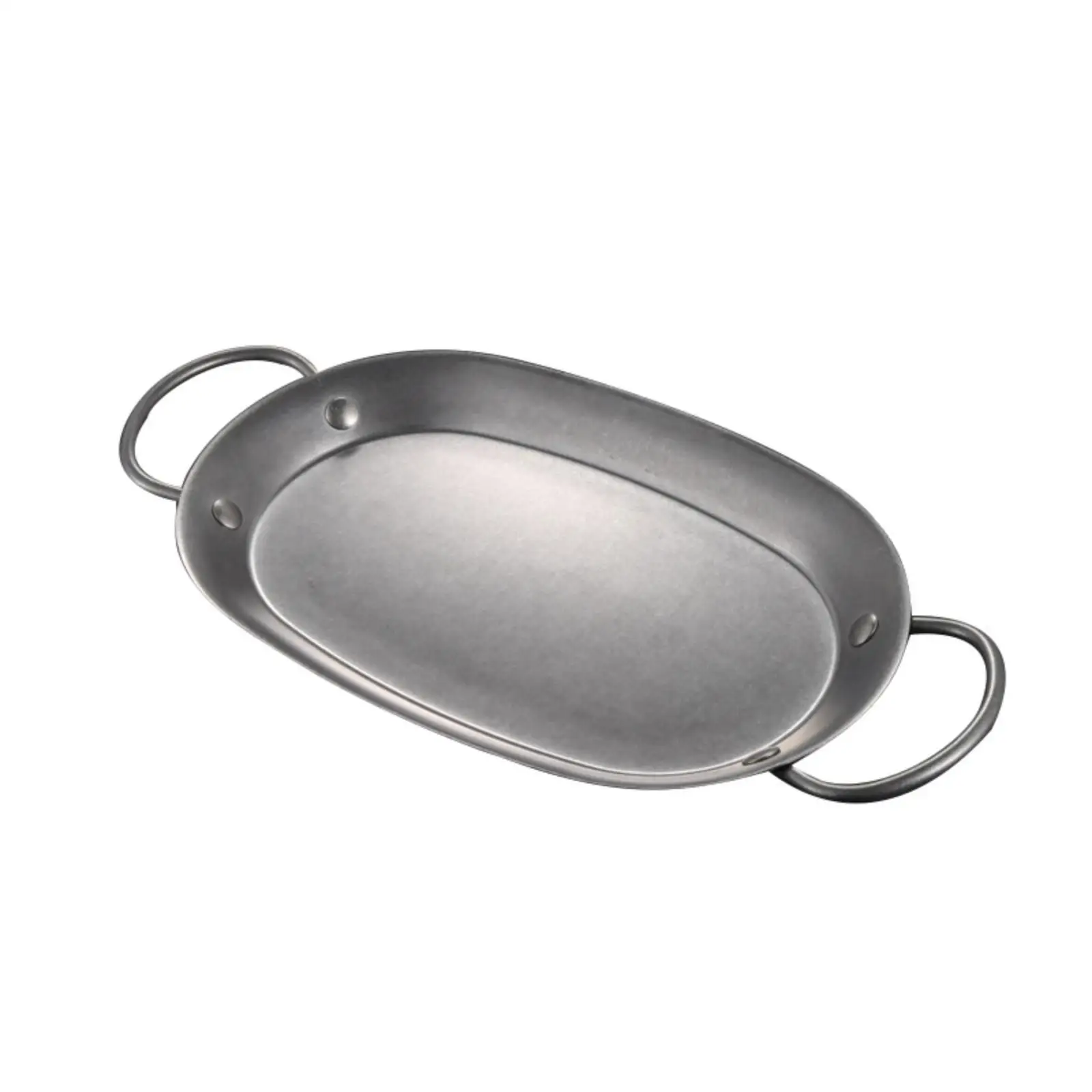 Seafood Pan Shallow Oval Pan with Loop Handles Versatile for Bistros