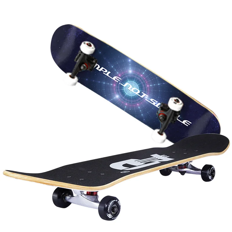 Hot sale 31 inch 4 PU wheels long skateboard with high quality truck skateboard for outdoor sports