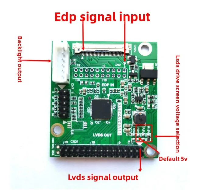 EDP to LVDS Converter Board, Display Signal Adapter Module for LCD Panel Reliable Operation