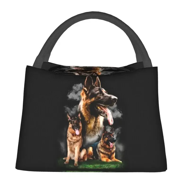 German Shepherd Dog Resuable Lunch Box GSD Animal Wolf Dog Thermal Cooler Food Insulated Lunch Bag Hospital Pinic Container