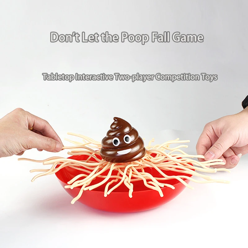 Creative Novelty Funny Pull Out the Noodles Don't Let the Poop Fall Game Children Educational Toys Tabletop Interactive Game Toy