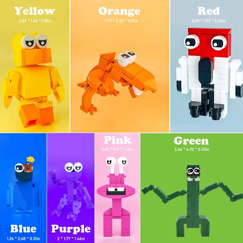 Hot Sale Garten Of Banban Rainbow Friends Toy Brick Diy Toy Figure Doll Horror Monster Game Character Kid Christmas Gifts