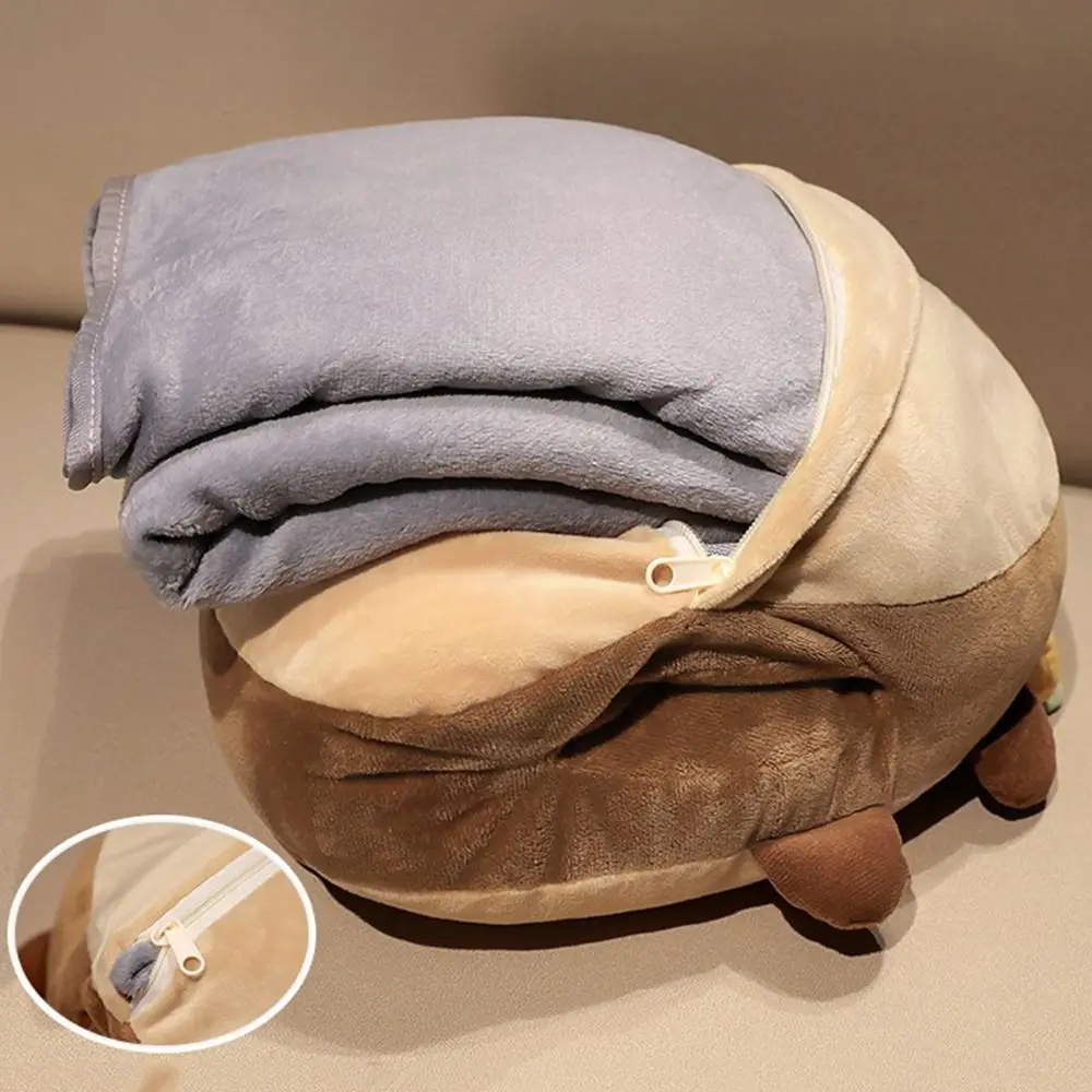 

3-in-1 Capybara Throw Pillow Stuffed Capybara Comfortable Cartoon Hand Warmer Portable Skin-friendly Household Waist Back