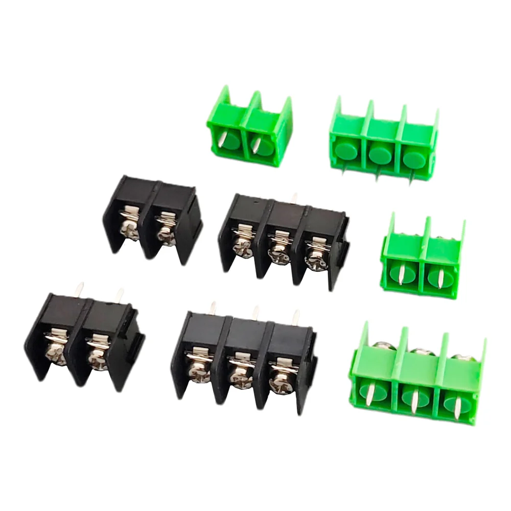 20PCS/lot 7.62mm KF7.62 - 2P 3P 4P Can be spliced Screw Terminal Block Connector Black Green 7.62mm Pitch