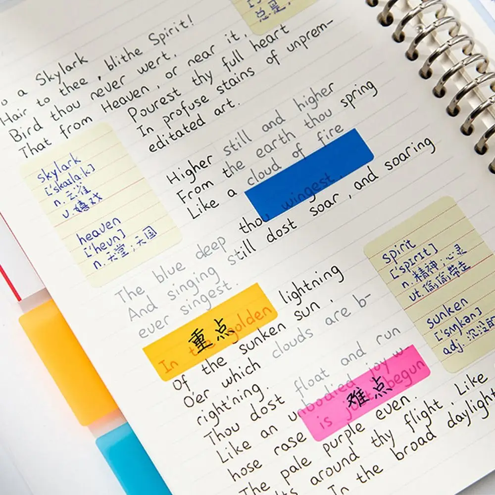 50 Sheets Keypoints Marker Index Stickers Reading Labels Bookmark Sticky Notes Aesthetic Taking Notes Office