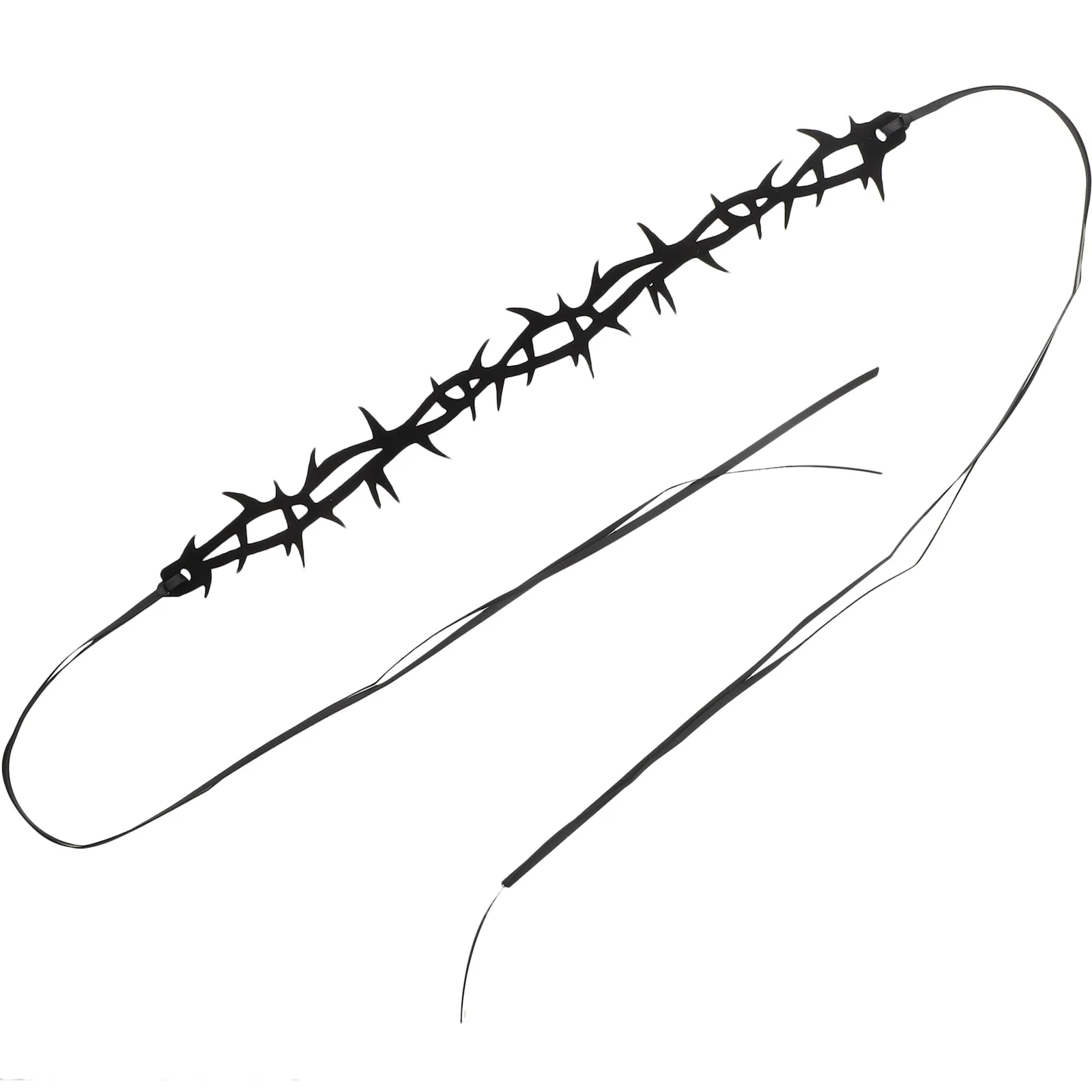 

Halloween Thorn Choker Necklace for Women Black Goth Jewelry Creepy Elegant Pendant Chain Masquerade Party Costume Accessory