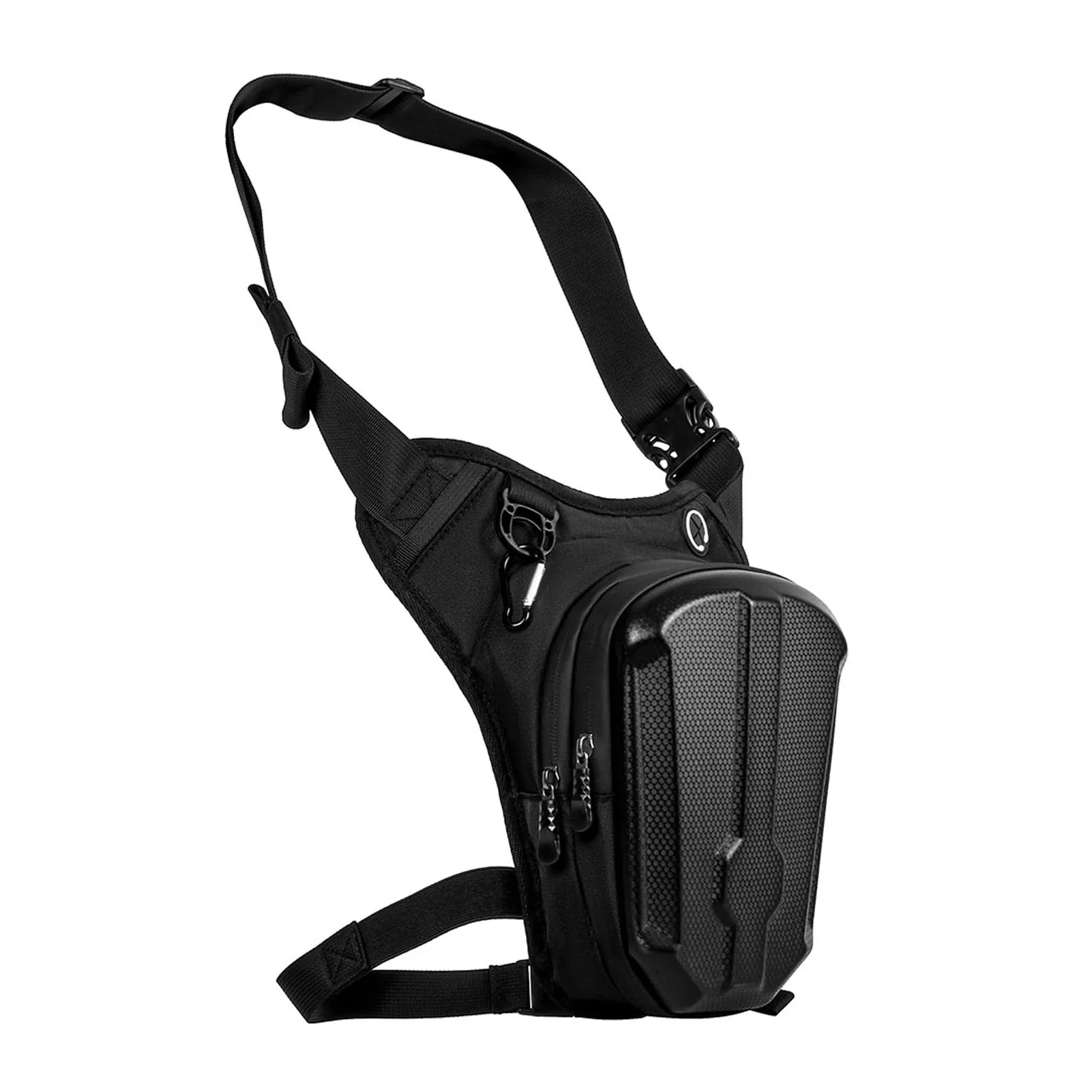 

Motorcycle Waist Bag, Adjustable Thigh Fanny Pack with Headphone Hole, Anti-Splash Outdoor Crossbody Sling Bag