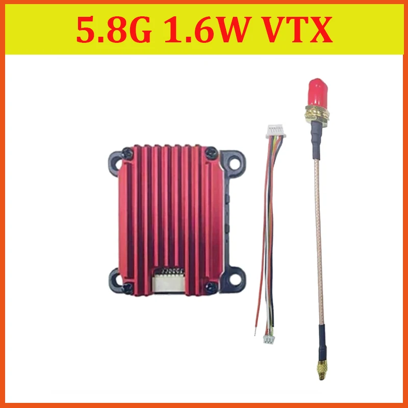 5.8G 1.6W VTX 48CH Video VTX FPV 48CH 1600mW Adjustable For Long Rang Racer Drone Multirotor DIY Part