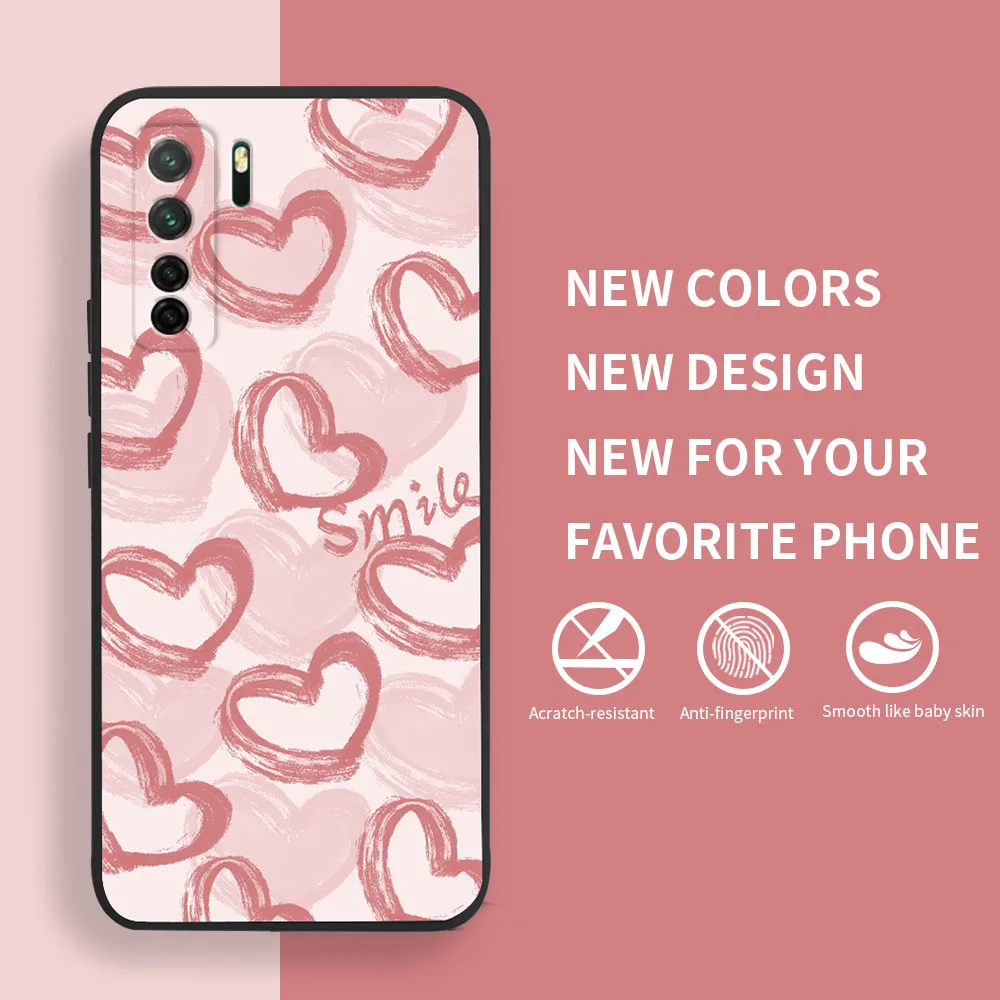 For Huawei Honor 30S Case Honor 30S Love Simple Silicone Back Cover Phone Case Soft Case on Honor30S 30 S 6.5 inch Bumper Coque