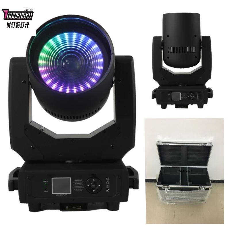 2 pieces with case150W RGBW 4in1 Zoom Wash DMX RGB mac LED Moving Head Stage Light