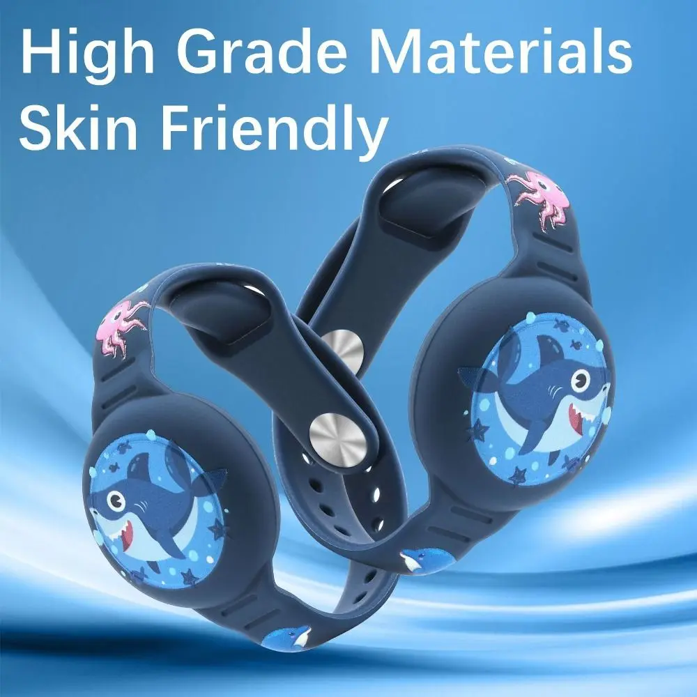 New Silicone Silicone Strap Waterproof Case Bracelet Kids Bracelet Replacement Cartoon Child Wristband for Apple Airtag