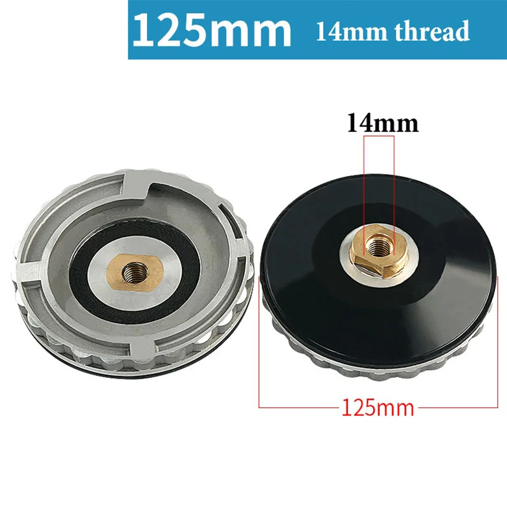 5 Inch Backing Pad With Water Hole For Wet Stone Polishing Snail Lock Adapter 5/8-11 Thread Grinder Holder Tool Parts