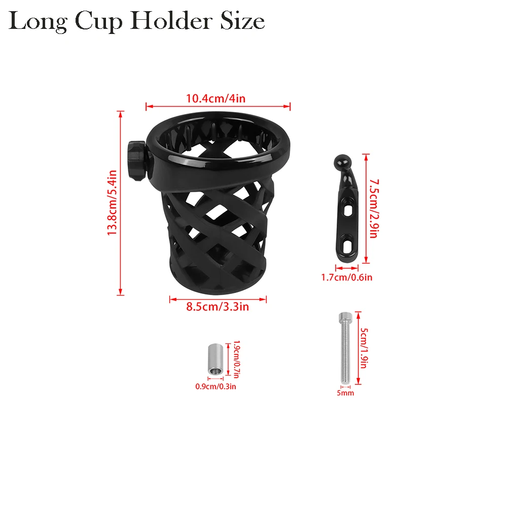 Motorcycle Passenger Water Bottle Holder Drink Cup Bracket For Honda Goldwing GL 1800 GL1800 2001-2023 Extended Water Cup Holder