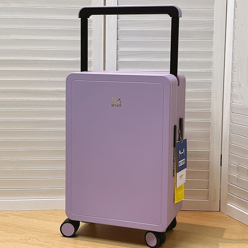 High appearance horizontal wide pull rod suitcase Exit PC code case Silent universal wheel luggage 20 inch boarding case strong