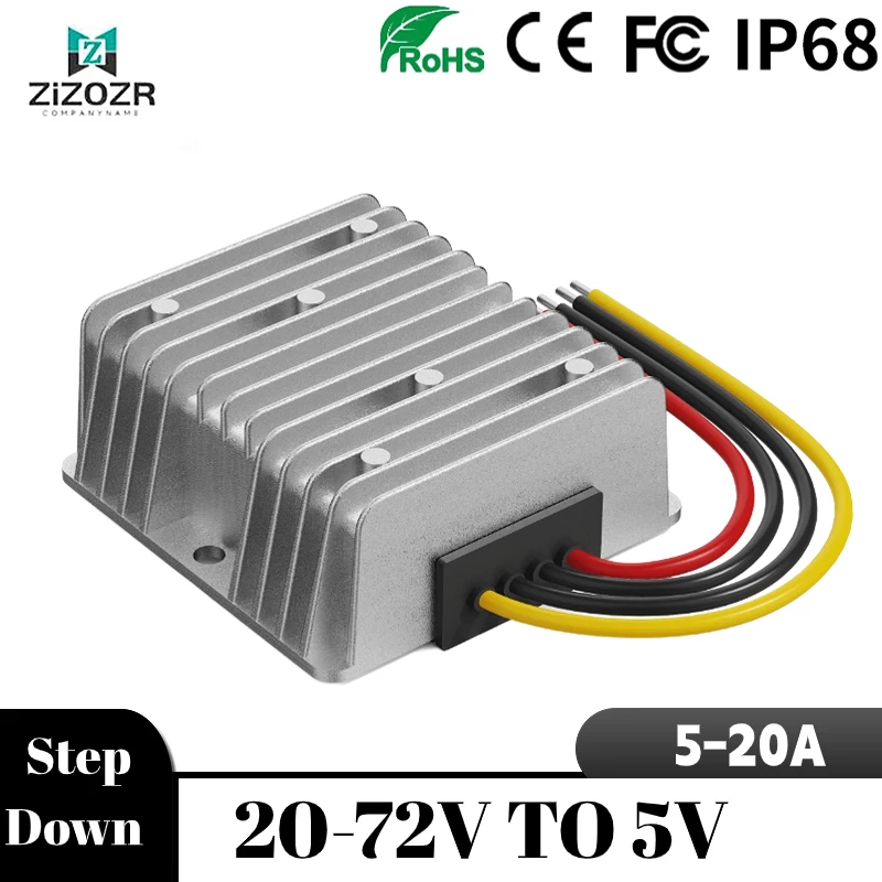 

36V 48V 60V To 5V 5A 8A 10A 12A 15A 20A DC-DC Voltage Converter Buck Regulator Transformers Step-Down Voltage Regulator