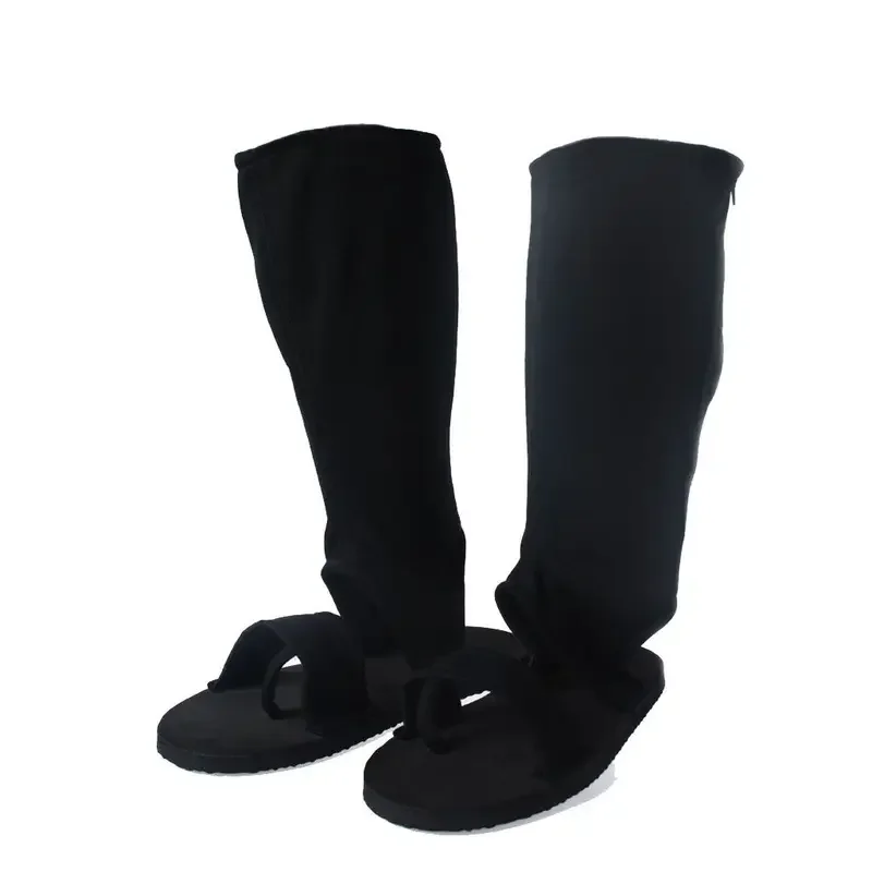 Moda anime sapatos cosplay botas ninja tipo trajes pretos dropshipping para halloween carnaval cos adereços