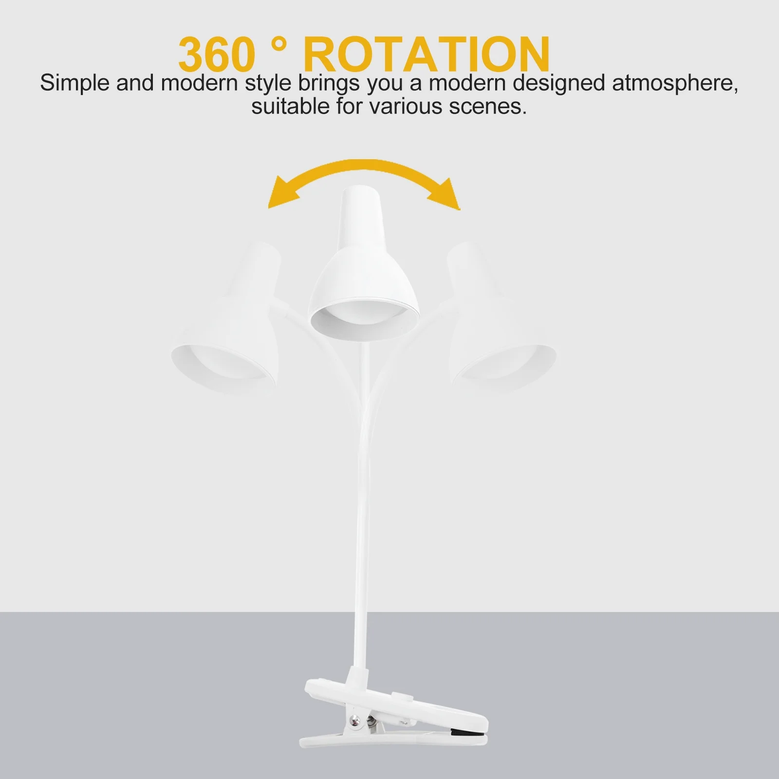 

1Pcs USB Clamp LED Night Lamp Practical Clip Reading Light Cozy Dorm Desk Lamp Simple Student Light Night Lighting Supply
