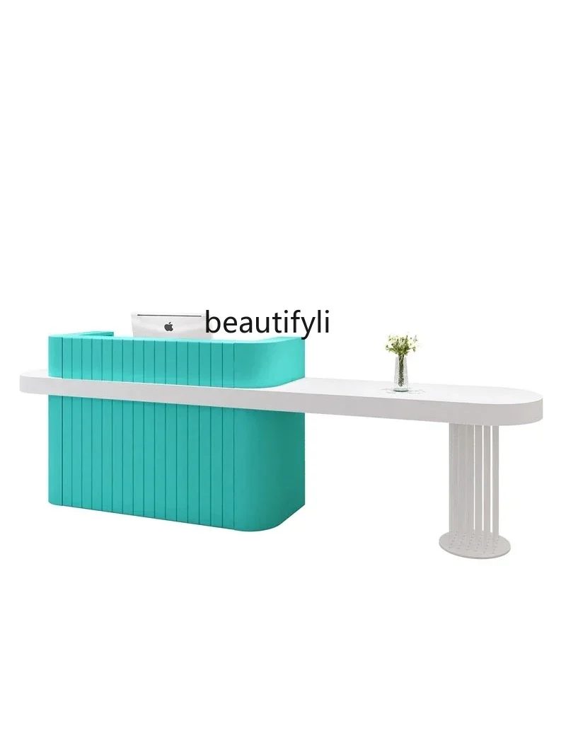 Beauty Salon Bar Multi-Functional Iron Simple Modern Company Reception Desk Small Cashier