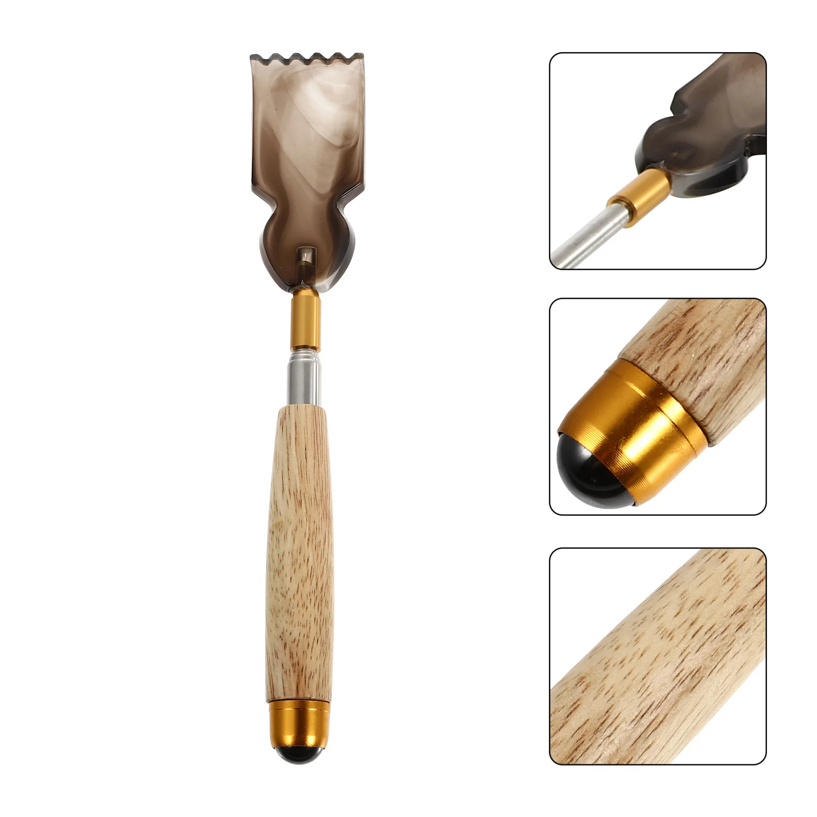 

1pc Back Scratcher Brown Durable Body Scratching Tool For Itch Relief Portable Self Massage Device Handheld Scratcher Claw Back