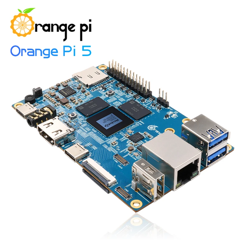 Orange Pi 5 4/8/16GB RK3588S,PCIE Module External WiFi+BT,SSD Gigabit Ethernet Single Board Computer, Run Android Debian OS