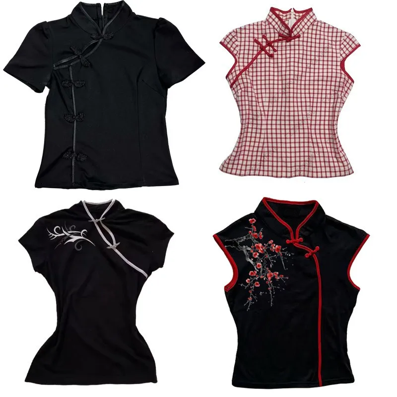Vestidos de Verão Femininos Sem Mangas, Blusa Slim Fit com Gola Mandarim, Cor Sólida, Moda Casual, Corte Reto, Comprimento Regular
