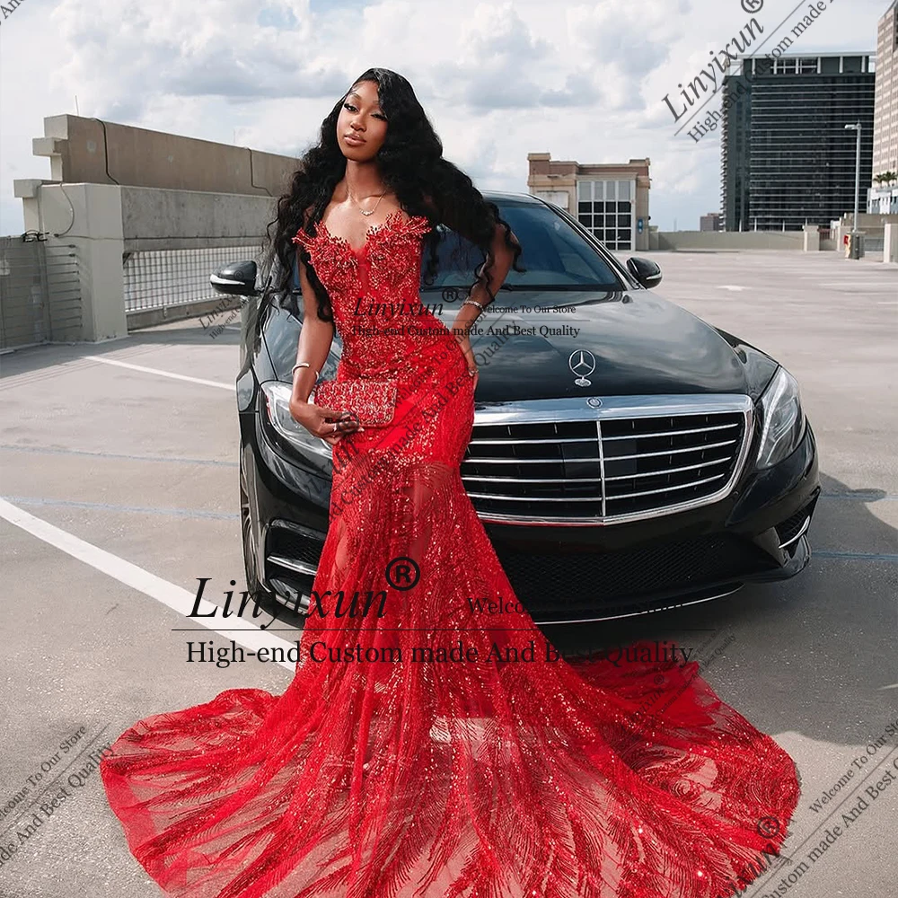 بريق الترتر فساتين لحضور الحفلات الموسيقية 2025 الديكور تول حورية البحر رداء حفلات السهرة Bodycon بلا أكمام مخصص رداء دي سواريه dubaï