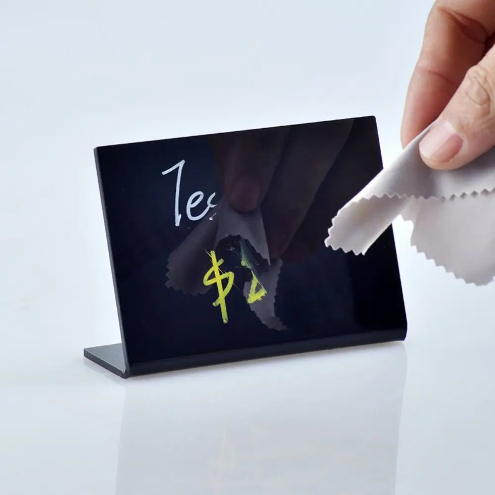 1pcs Trendy Acrylic/PVC Mini Chalkboard Reusable Erasable Erasable Blackboard Writable Price Tag Price Display