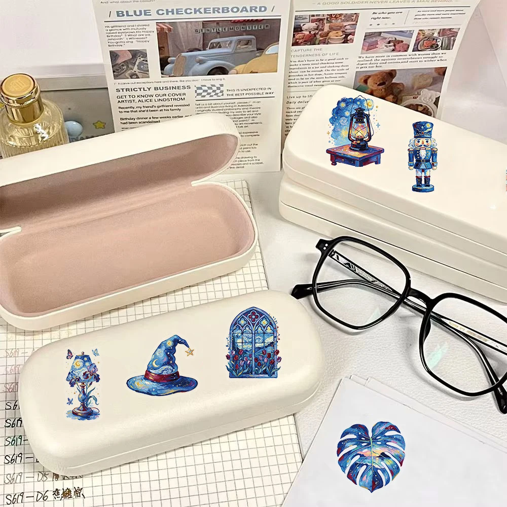 50PCS Creative Van Gogh Print Sticker Cafe Laptop Cool Luggage Gift Streetwear Fashion Casual Waterproof Bottles Stickers