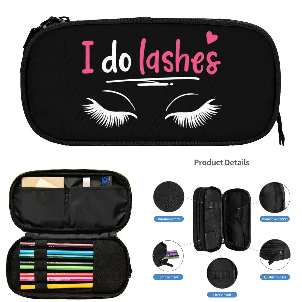 

Ресницы, ресницы, ресницы, косметические пеналы для студентов, школьная коробка для ручек, сумка-карандаш, большая вместительная сумка для хранения