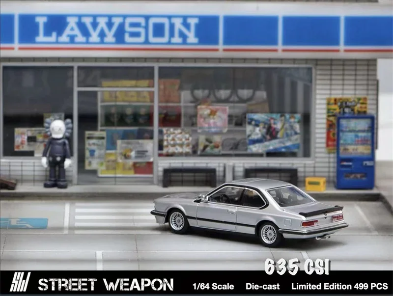 Carro modelo fundido, prata Authored499, SW 1:64, 635 CSI