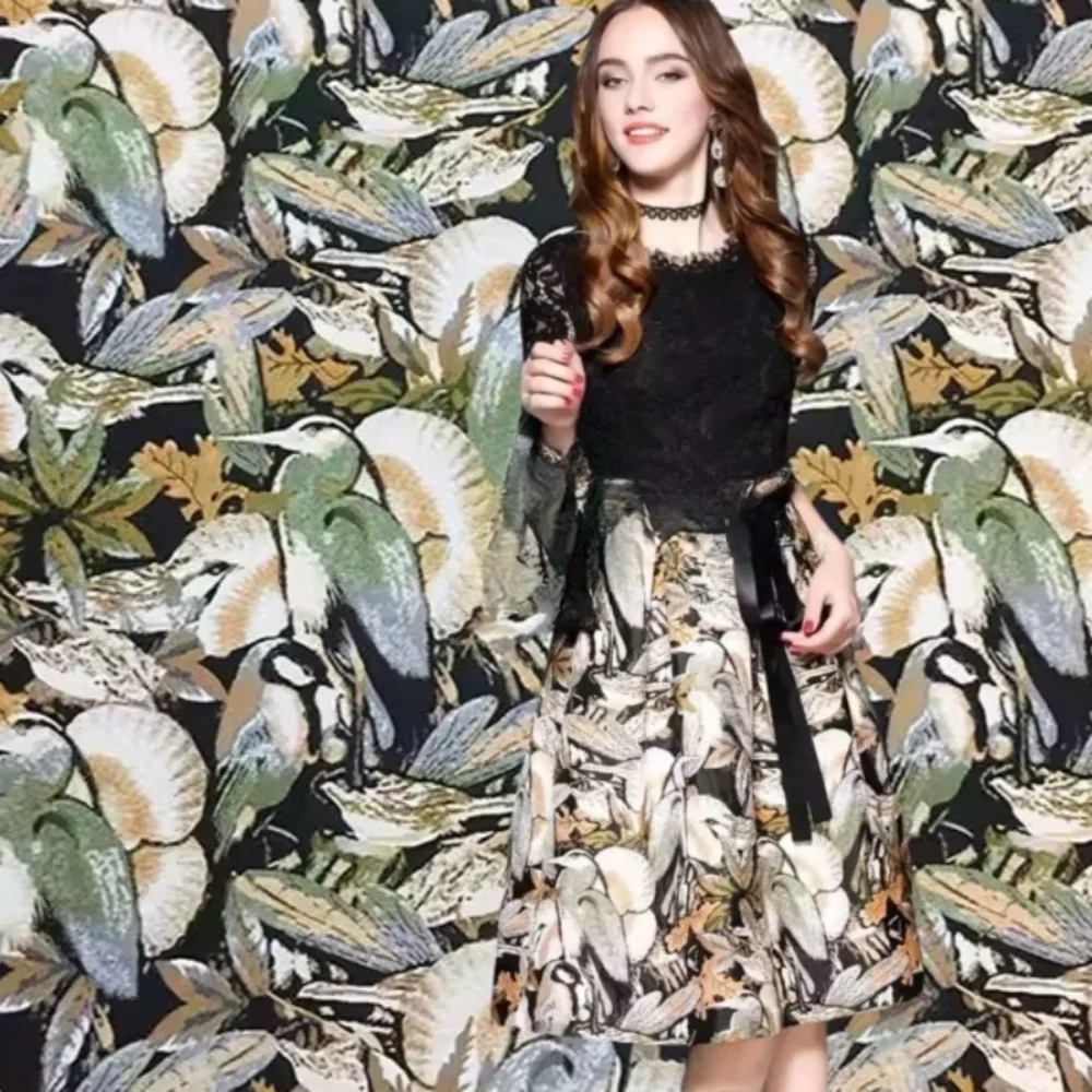 

Жаккардовая ткань для осенне-зимних утепленных платьев, пальто и костюмов, европейский бренд, модный дизайн, материал для шитья своими руками