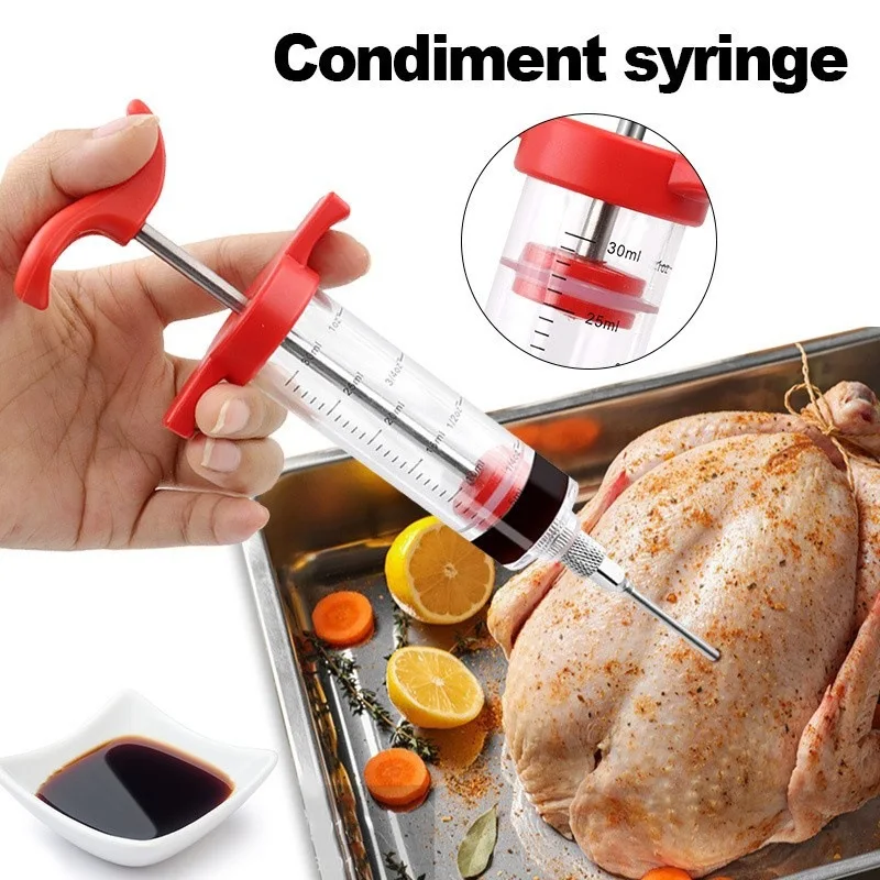 Turkey needles, kitchen catering tools, steak barbecue sauce marinade injection, barbecue seasoning, injection seasoning