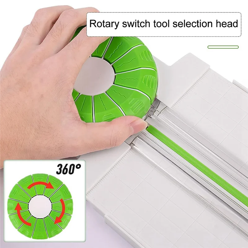 Well Made-Paper Trimmer Craft Paper Cutter 4 Style Scrapbooking Tool Straight Line/Dotted Line/Lace/Indentation For Cutting Phot