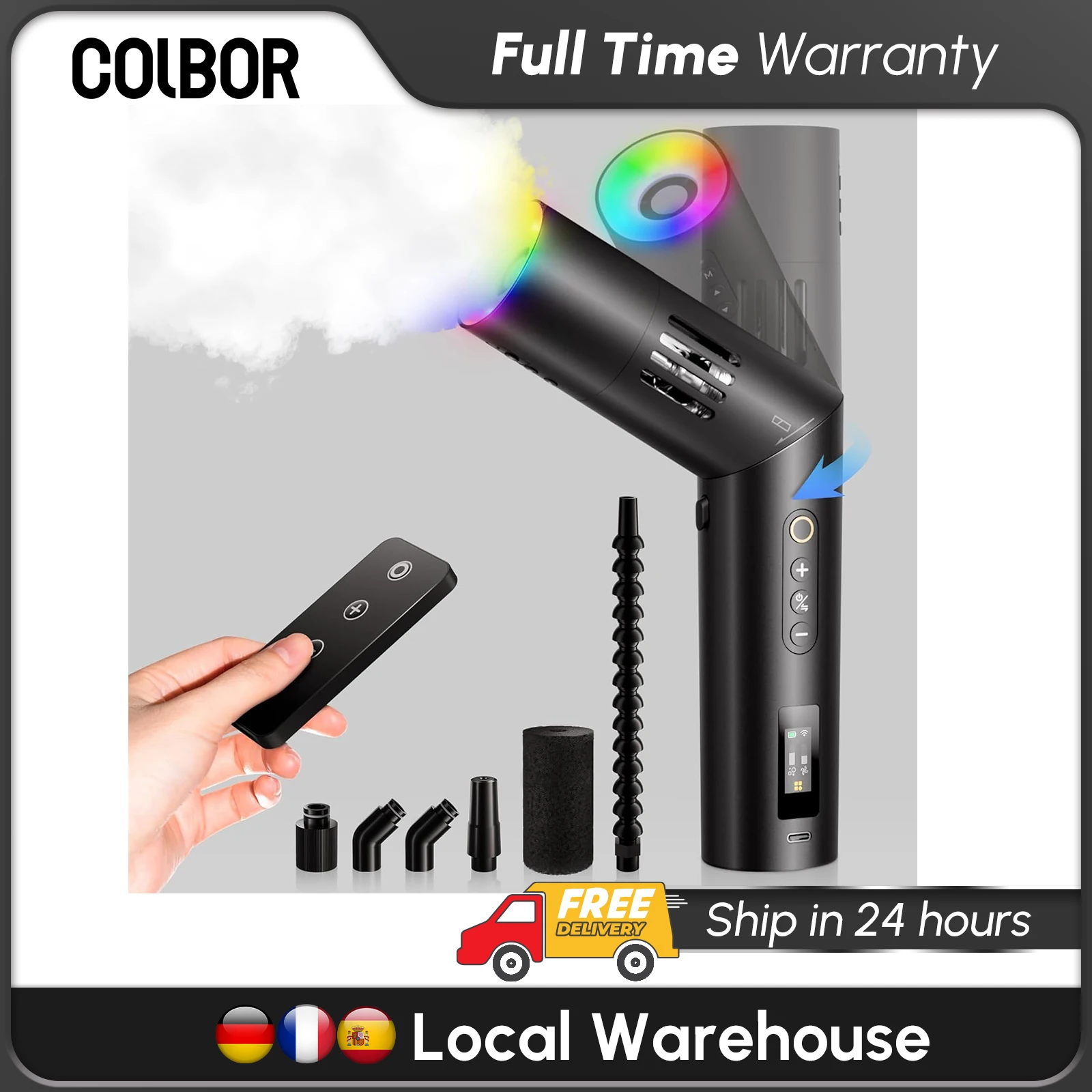 

COLBOR CF5 Mini Fog Machine 40 W Portable Remote Control Smoke Machine for Photography, Fog Smoke Machine for Video Production