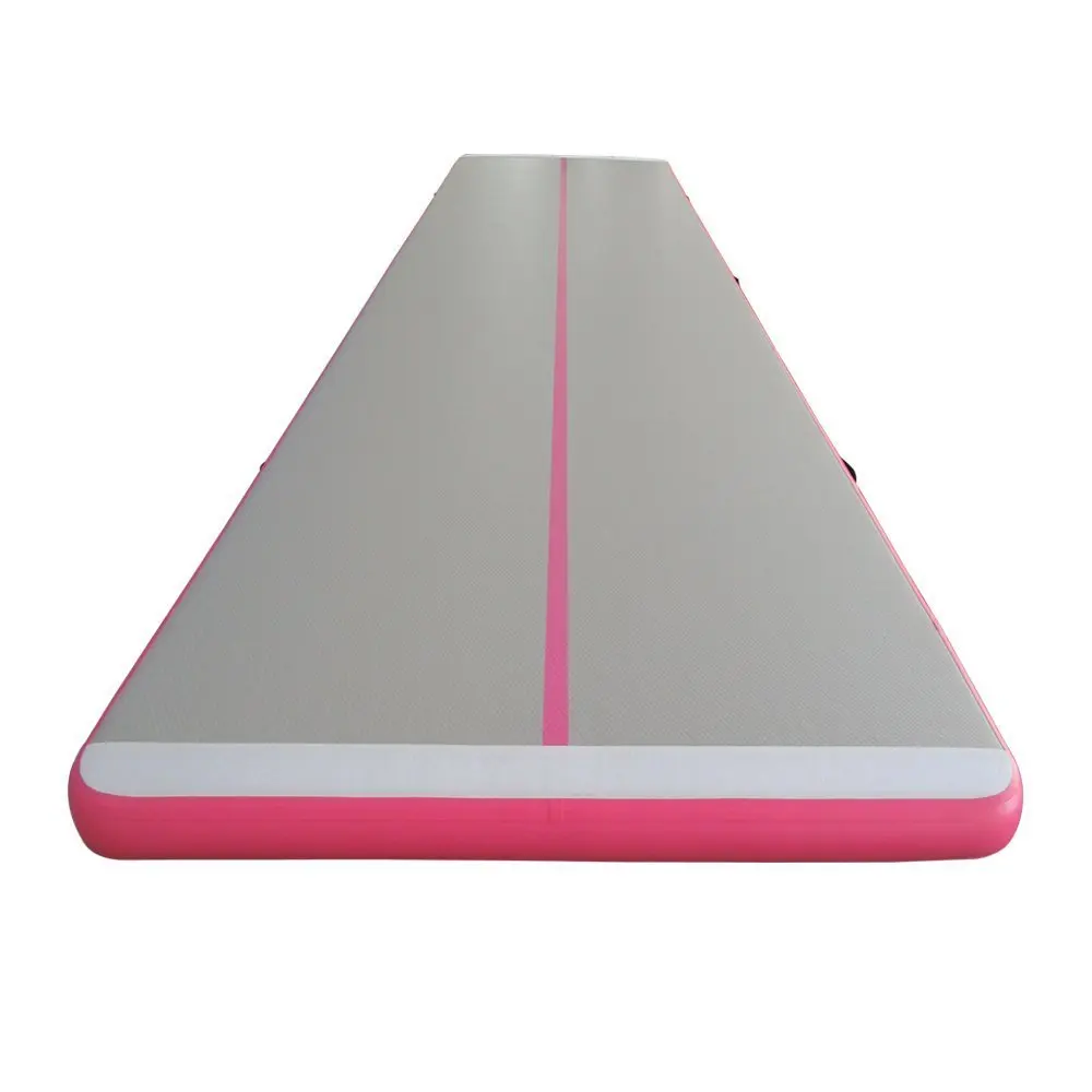 HIBADOU Aufblasbare Airtrack Luftmatte Tumbling-Bahn 8x1x0,2m Aufblasbare Gymnastik-Trainingsmatte Mit Pumpe – Detail 3