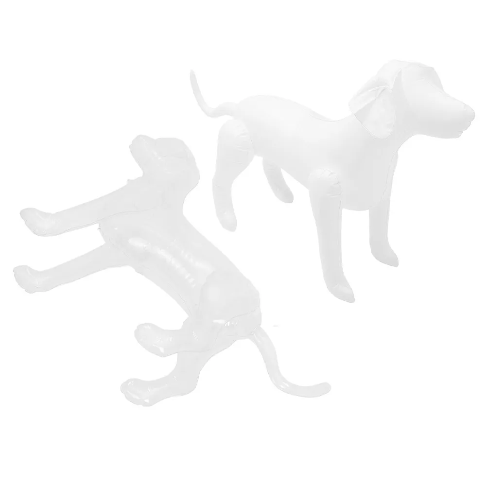 

2Pcs Inflatable White Dog Lifelike Standing Mannequin for Dog Clothes Display Pet Store Decoration Puppy Apparel Showcase Blow