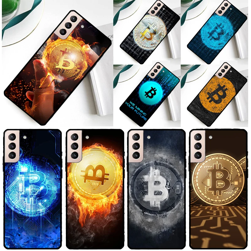 Funda De TeléFono Bitcoin Para Samsung Galaxy S25 Ultra S9 S10 S20 S21 Fe S22 S23 S24 Plus S24 Ultra
