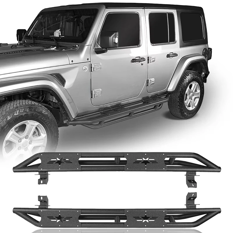 Sleek Design Durable Carbon Steel Material Heavy-Duty Build Side Steps Running Boards for Wrangler JL/JT 2018-2023