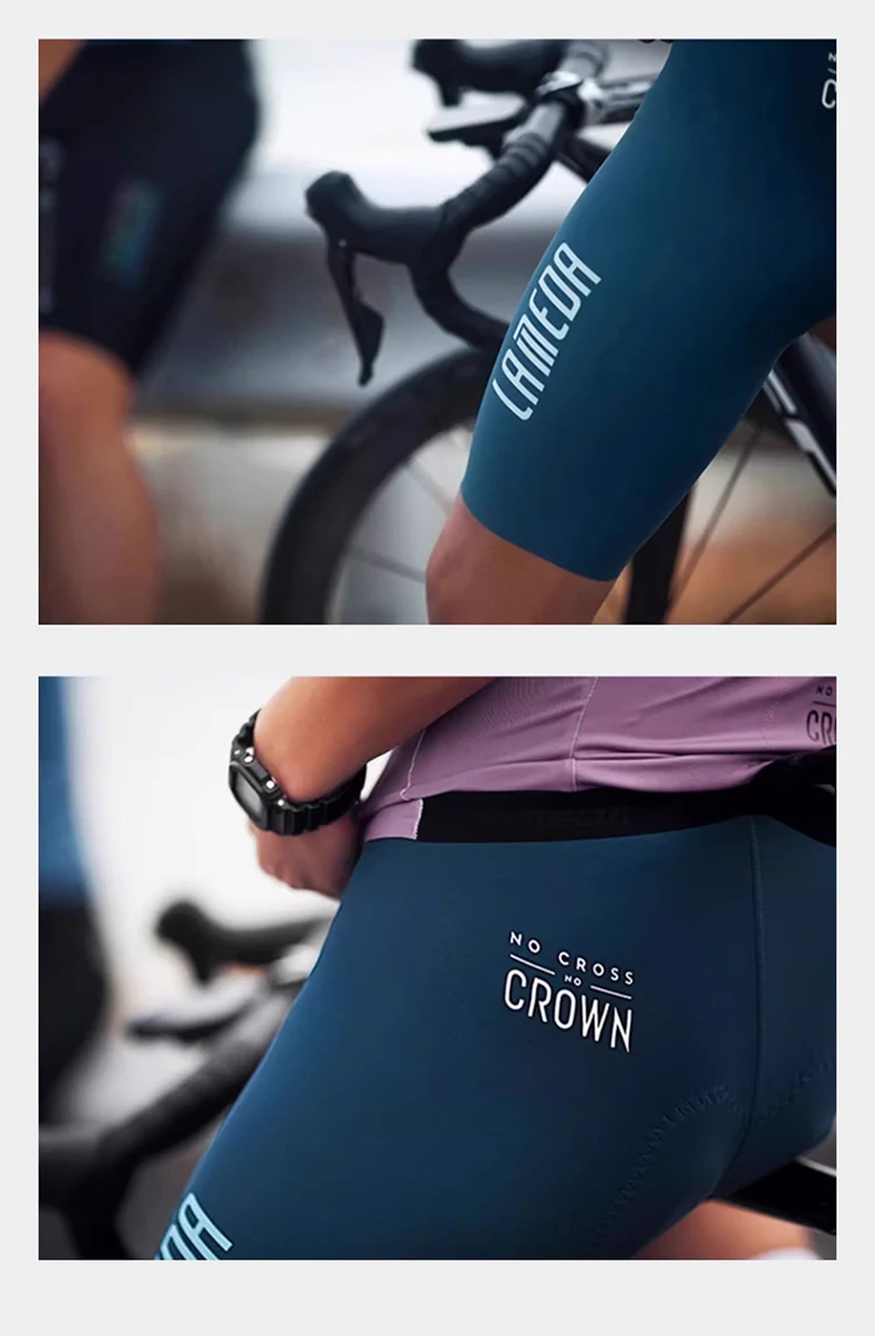 LAMEDA Herren-Radsport-Trägerhose, professionelle Radsport-Träger, 6-Stunden-Pads, hohe Taille, Fahrrad-Shorts, atmungsaktive Rennrad-Bekleidung – Detail 4